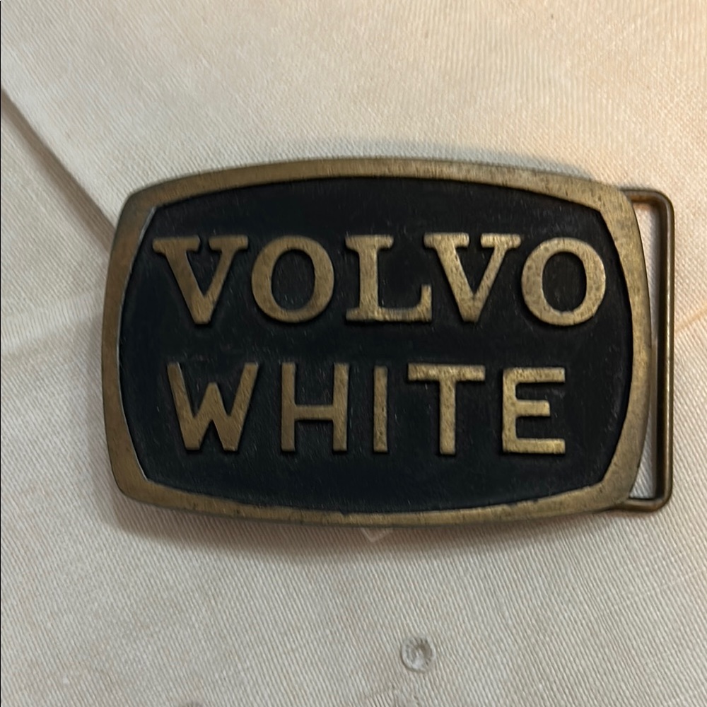 Volvo White Belt Buckle